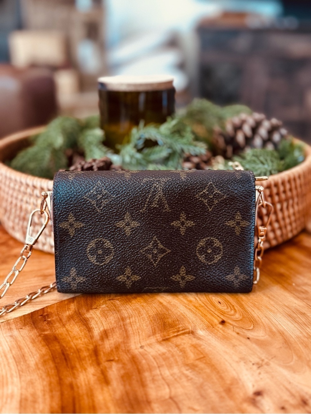Louis Vuitton billet Wallet vintage converted Crossbody unbranded chain - Picture 4 of 16